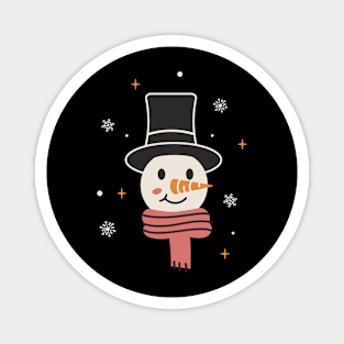 Happy snowman winter Magnet